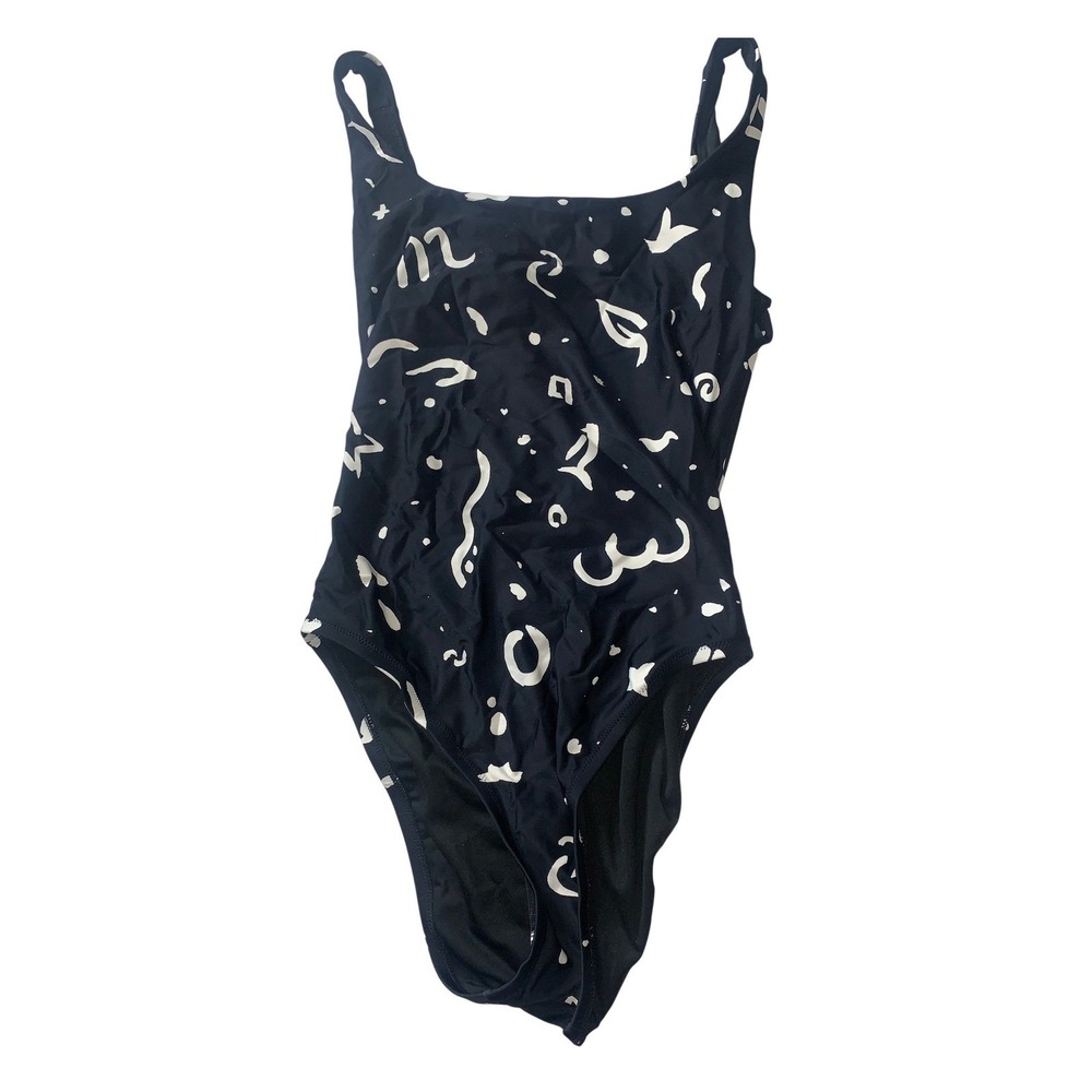 Madewell Second Wave One Piece Swimsuit Abstract Doodle Medium NP235 Womens - Picture 3 of 13